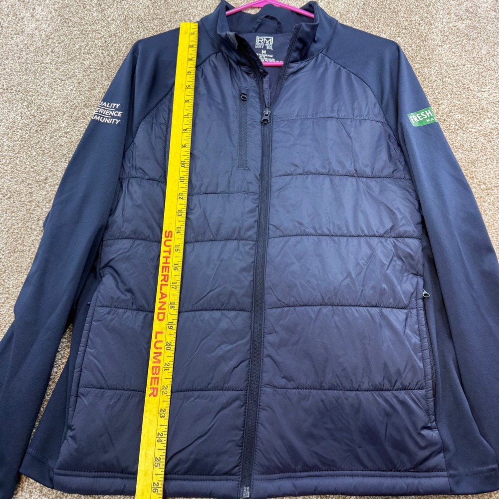 Refined Matter Men's Fresh Thyme Hybrid Quilted Jacket M Navy Blue Workwear - Picture 5 of 12